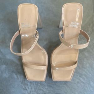 Jeffrey Campbell Nude Patent Sandals